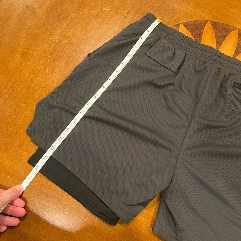 Surenow Men’s 2 in 1 Running Shorts Quick Dry with Liner XXL Dark Gray Workout - Picture 16 of 16